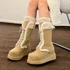 Stiefel Mode frauen Stiefeletten Winter Warme Kurze Plüsch Spitze-up Flache mit Im Freien Nicht-slip Frauen Schnee stiefel Botas Mujer 231219