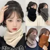 Scarves Solid Color Knitted Neck Collar Hanging Ear Mask Scarf Soft Warm Cold-proof Neckerchief Outdoor Sports Thick Headscarf