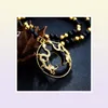 Sha Jin Guan Dou Shuanglong Cat Eye Gold Jade Necklace Men039s Imitation Hetian Yu Pingan Long Gold Plated Sweater Chain194z1921757