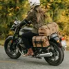 Duffelbeutel Retro wasserdicht mit großer Kapazität Reisetasche Motorrad Heck-Fahrer-Sitzgepäck Carry224b