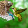 Decorazioni da giardino Mangiatoie per uccelli No Mess Mangiatoia automatica per pappagalli Bevitore per semi in acrilico Contenitore per alimenti Accessori per gabbie per parrocchetti piccoli e medi 231218