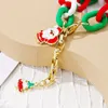 Link bransoletki osobowość prosta projekt Bransoletka Bransoletka Boże Narodzenie Santa Snowman wisiewana dla kobiet dziewczyna piękno słodka słodka biżuteria xma
