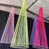 Oggetti di scena creativi per matrimoni, nastro cono, soffitto, tenda, pendente, decorazione per matrimoni coreani, hotel, finito, streamer 129