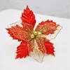 Decorative Flowers Christmas Artificia Flower 22cm For Xmas Tree Cuttings Wedding Party