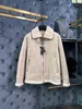 Highend brand designer jacket high quality fur one piece US size leather jacket top luxury fashion mens jacket
