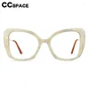 Okulary przeciwsłoneczne R57092 Luksusowe metalowe nogi czytanie okularów Kobiety moda duża rama Presbyopic Universal Cat Eye Recepts Ramki