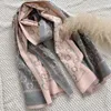 Mens fashion scarf designer scarf for woman winter upscale scarf fringed scarf male Europe letter seahorse hair black shawl plaid long Joker shawl