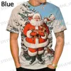 Herren T-Shirts 2022 T-Shirt 3D-Druck Herren Heiligabend Casual Cool Kurzarm Tops Sommer Unisex Weihnachten T-Shirts Männer Frauen 6XL T231219