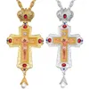 Pendenti pettorali croce di Gesù Chiesa ortodossa Crocifisso Icona religiosa Arte bizantina Santa Croce per sacerdoti Y1220245z