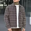 Mäns jackor 2023 Mens Outwear Casual Flip Collar Zipper Fragrance Style Male Jacket Fashion Coat Streetwear Ropa de Hombre