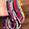 Gargantilla de surfista, joyería bohemia, collar de cuentas de disco de vinilo africano colorido y ligero para mujeres y niñas214Z