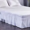 Jupe de lit anti-poussière sous enveloppe blanche autour des chemises élastiques sans jupes de Surface, couverture résistante à la décoloration