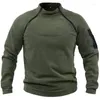 Men's Hoodies European And American Casual Stand Collar Fleece Tactical Sweatshirt