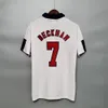 1966 1984 1990 Inghilterra retrò Jersey 1998 2002 2006 Beckham Soccer Maglie Gascoigne Owen Gerrard Barnes Scholes Fowler Robson Vintage Football Shirt 2008 2012