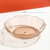 Tallrikar 2/4/6st Fruit Plate Plastic Ins Wind Corner Flow Design Round Bowl Kitchen Accessories Table Cake Dessert