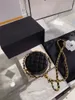 10A Mirror Quality Designer s handbags fashion gold crossbody new black lychee skin mini round cake shoulder diagonal bag designer bags b17