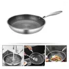 Pans Stainless Steel Wok Small Frying Pan Honeycomb Nonstick Saucepan Skillet Saute Cooking Utensils Egg Drop Delivery Home Garden Kit Otu2X