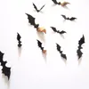 Stickers muraux noir 3D bricolage chauve-souris Halloween décoration de la maison accessoires décor enfants décalcomanies Art enfants autocollant