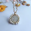 Jewelry Boxes promotion 31mm Natural Freshwater Pearl San Benito Cross Mother Necklace for women Gift 231219