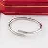 cuff bangle Juste a Clou Nail Bracelet Bijoux De Luxe cuff bangleSet Auger Lovers Hommes et Femmes 16 19 Cm Or Rose Titane Acier267p