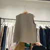Gilets pour femmes boucle diagonale irrégulière costume gilet français rétro veste courte Design à la mode pour les femmes Casaco Feminino