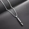 Colares pingentes apito colar hip-hop personalidade na moda masculina simples flauta legal pode soprar criativo metal chain255p