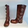 Vintage Winter Herbst und 767 Kinder Sommer Dünn Western Cowboy -Stiefel mittelschwerer Leder Kavalleriestiefel 231219 60463 s