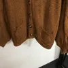 女性ニットウェアデザイナー衣料レディース高品質の秋のセーターファッションロングガールスリーブvネックアッパーガーメント12月19日