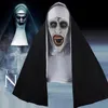 Nun Horror Mask Halloween Cosplay Scary Latex Masks With Headscarf Full Face Helmet Party Pests Drop 2634