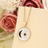 Pendant Necklaces 2023 Vintage Stainless Steel Color Moon Demon Eye Necklace For Women Charm Party Jewelry Gift