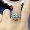 Cluster Rings FS Fancy Inlay 4 6mm Natural Topaz Ring Certificate Genuine Silver S925 For Women Fine Charm Weddings Fashion Jewelry MeiBaPJ