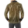 Chemises décontractées pour hommes 2024 Hommes Sparkly Paillettes Party Dance Rétro 70s Disco Discothèque Chemise Tops Costumes Cosplay