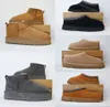 Designer stövlar kvinnor skor tasman toffel män boot australia snö plattform tofflor mocka läder sandaler ullsko vinter varm sandal 521