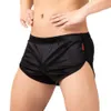 Underbyxor Mens Sexiga Pyjamas Boxer Shorts Smooth Silk Underwear Men Sleep Bottoms Homewear Lounge Shorts Man Panties Boxersl1218