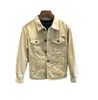 Herrjackor Herrens topp Casual Slim White Jacket Casual Workwear Denim Jacket 231219