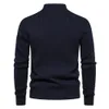 2023 nouveau automne pull à fermeture éclair chandails pour hommes de haute qualité chaud hiver col montant coton tricoté pull hommes 2312191