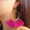 Dangle Chandelier Earrings Long Fringe Chunky Boho Women Dangle Tassel Bohemian Drop Fashion Jewelry Ear Hook EardropL231219