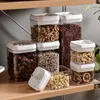 Opslagflessen Luchtdichte voedselcontainer Plastic doorzichtige potten met Easy Lock-deksel Keuken Pantry Organizer Spaghetti Granenbak