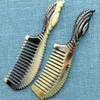 Hair Brushes Handmade Horn Material Hair Care Massage Tool Fine Tooth Comb Anti-static Care Hair Handmade Of Ox Horn Comb 231218