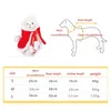 Trajes de gato Red Santa Poncho Cape Xmas Party Costume para cachorrinho e macio quente