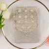 10x ouro rosa prata glitter oco cartão de diamante corte a laser cartões de convite de casamento cartões de bolso convite para festa de aniversário243e