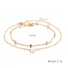 Charm Bracelet s Anklet Bohemian Layered Heart 2023 Summer Fashion Beach Anklets On Foot Ankle For Women Leg Chain 231219