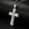 Collana con croce da uomo con gioielli Christian Jesus in acciaio inossidabile Hip Hop placcato oro di nuovo arrivo