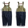 Męskie spodnie streetwear kombinezonów mężczyzn Patchwork Cargo Męs