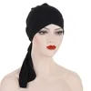 Vêtements ethniques Coton Underscarf Femmes Musulmanes Intérieur Hijab Lace Up Cap Headwrap Sous Turban