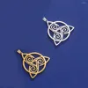 Charms 5pcs/Lot Amulet Pendants Stainless Steel Celtic Knots For Jewelry Making Wholesale Necklace Keychain Diy Accessory