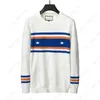 designer mens sweater clothing pullover wool casual grid striped patchwork sweatshirt geometry patchwork color woollen woolly jumper XXXL