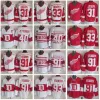 Vintage Detroit Throwback Red Wings Hockey 93 Йохан Франзен Джерси Ретро 31 Кертис Джозеф 91 Сергей Федоров 40 Хенрик Зеттерберг 33 Крис Дра 22