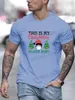 メンズTシャツファッションクリスマスツリー印刷Tシャツお正月お正月ギフトTシャツカジュアルOネック半袖トップヒップホップトレンドストリートウェアT231219