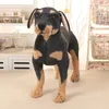 Plush Keychains 25 70cm Giant Lifelike Dog Toy Realistic Stuffed Animals Rottweiler Toys Gift For Children 231218